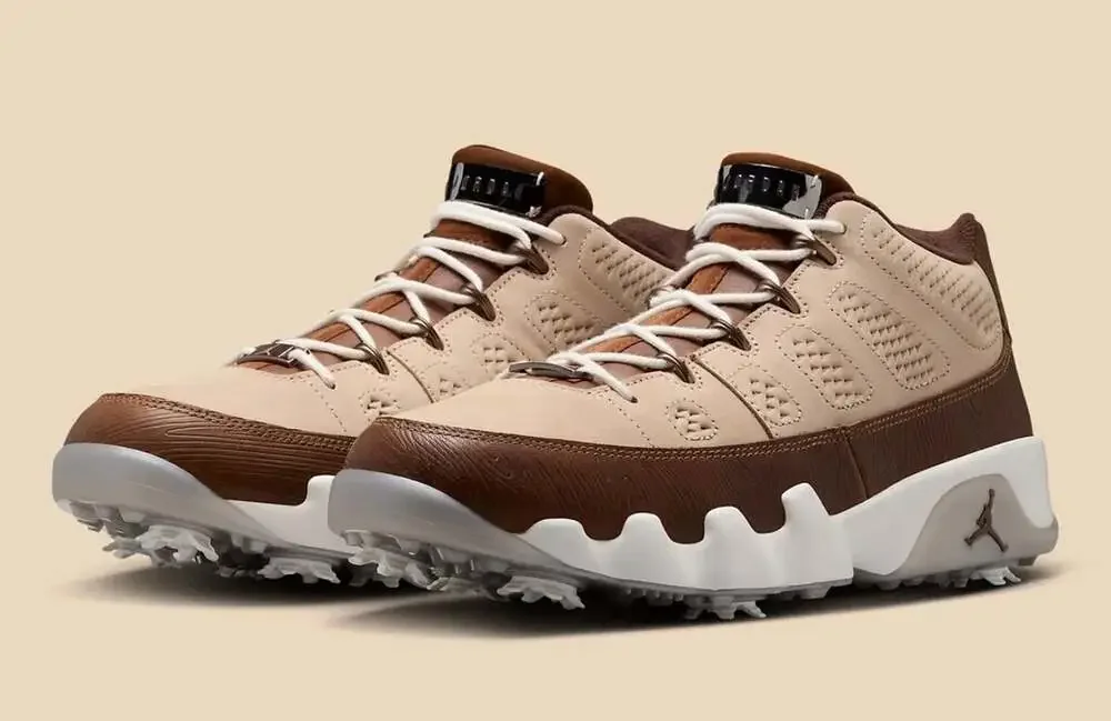 Happy Life Wood x Nike Air Jordan 9 Low Golf 'Woodgrain' (FN6929-200)